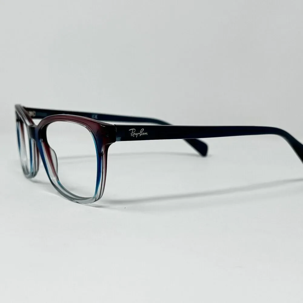 Ray-Ban RB5362 5834 Burgundy White & Blue Eyeglass Frames 54-17-140 Authentic